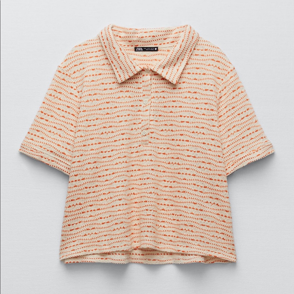 Zara Jacquard top